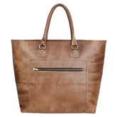 Fifth Avenue Leather Tote Bag Camel
